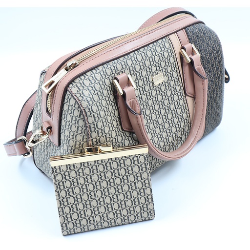 CrisBella Printed Duffle Bag With Detachable Strap And Wallet