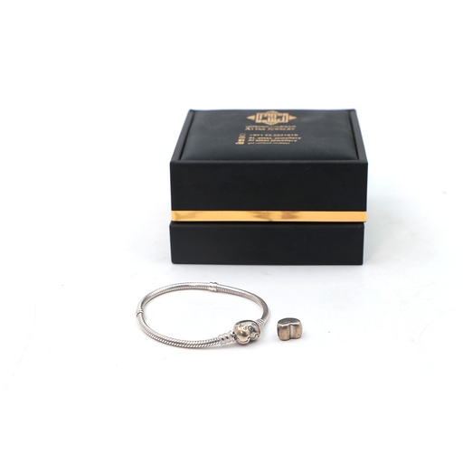 Pandora, Grey Double Heart Love Bracelet