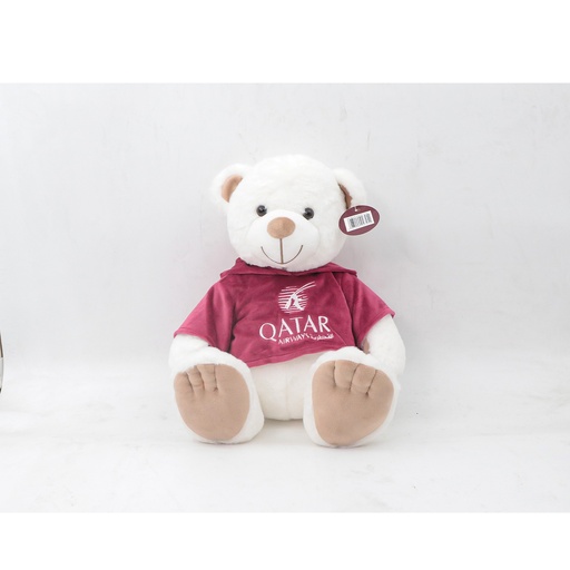 Qatar Airways Teddy Bear, LargeWhite Wearing Jumper