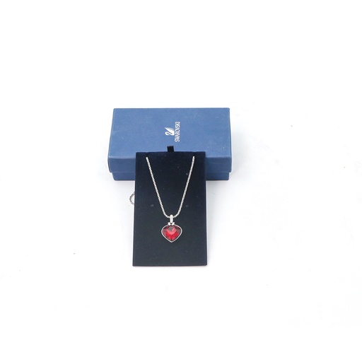 Swarovski Oceanic Red Heart pendant Necklace Rhodium Plated