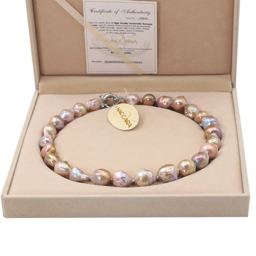 Pink/Purple Baroque Fresh Water Pearl Necklace Stands