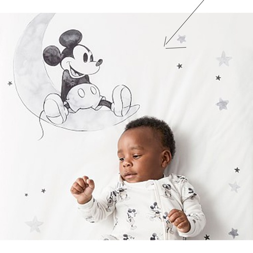 Pottery Barn Mickey Mouse, Picture Perfect Organic Crib Fitted Sheet