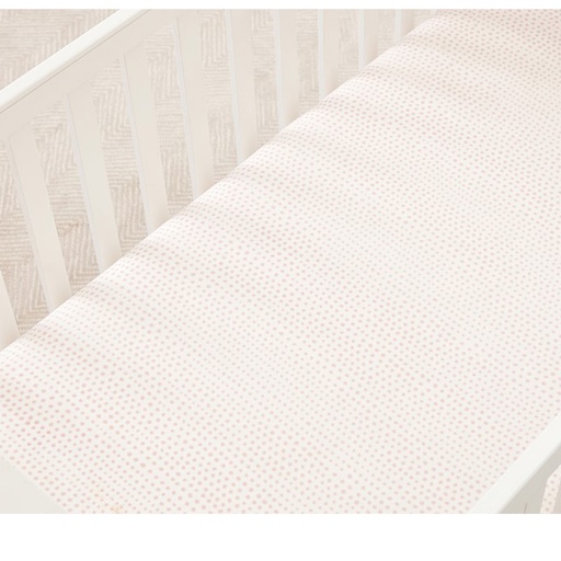 Pottery barn baby 100% Organic . Biologique Pin Dot Crib Fitted Sheet