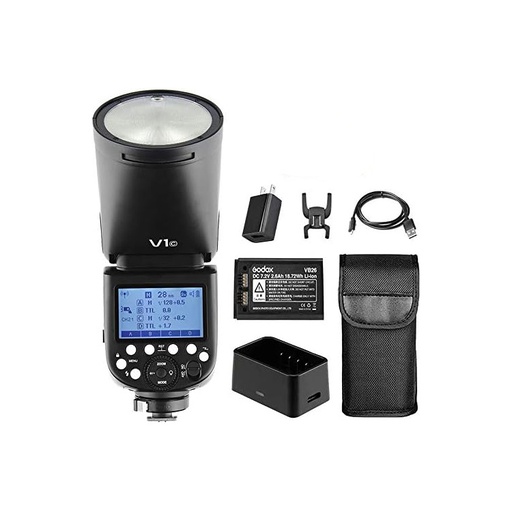 Godox V1-C C1 Li-On TTL On-Caera Round Flash Speedlight Compatible With Canon