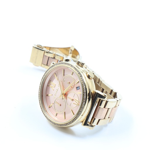 Michael Kors MK 6583 Gold Toned With Light Pink Face ** No Box