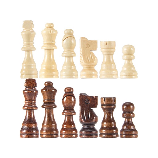 Chess Wood Inlaid Board  32 Wooden Chess Pieces Good Quality