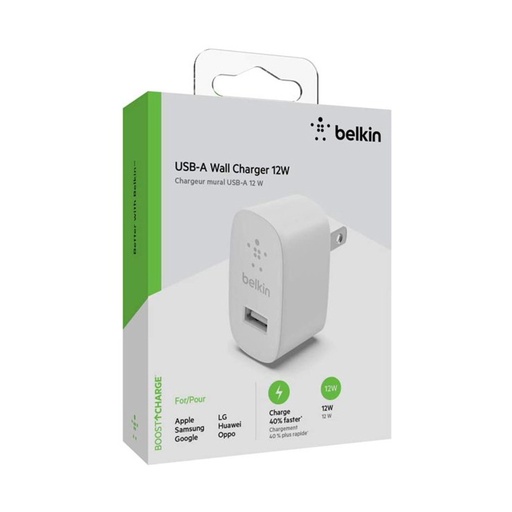 Belkin USB-A Wall Charger 12W, Charge 40 % Faster 12W