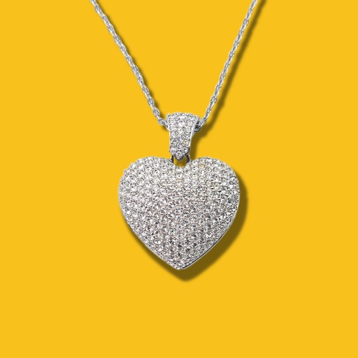 Swarovski Big Heart Necklace White
