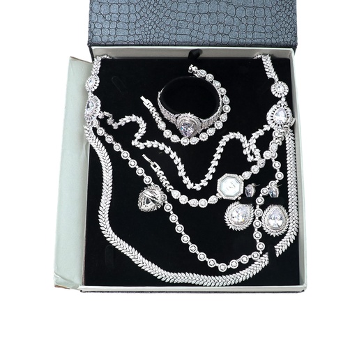 Silver diamond Replica Necklace accessories set