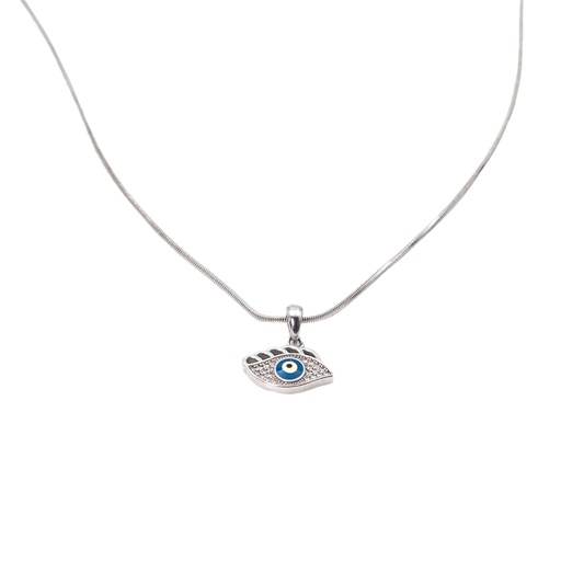 Evil Eye Blue Necklace In Sterling Silver Blue Evil Eye