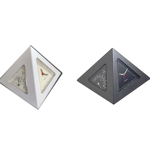 Hygrometer Pyramid Clock With THermometer And Hygrometer