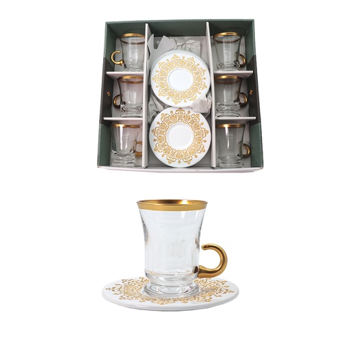 Tiryaki Decoriun Gahwa 6 pcs Tea Cup Set