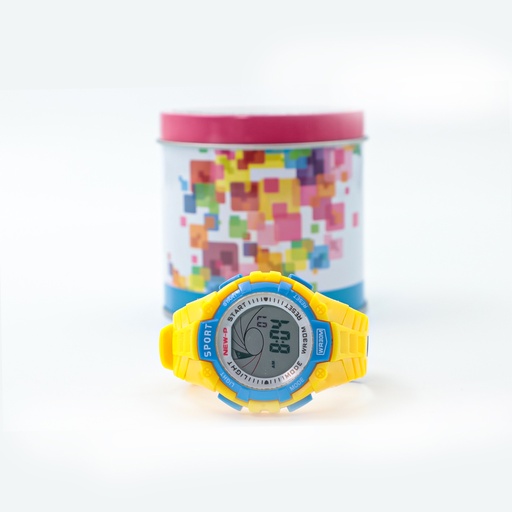 NEW - P Silicone Children's Digital Wrist Watch Yellow