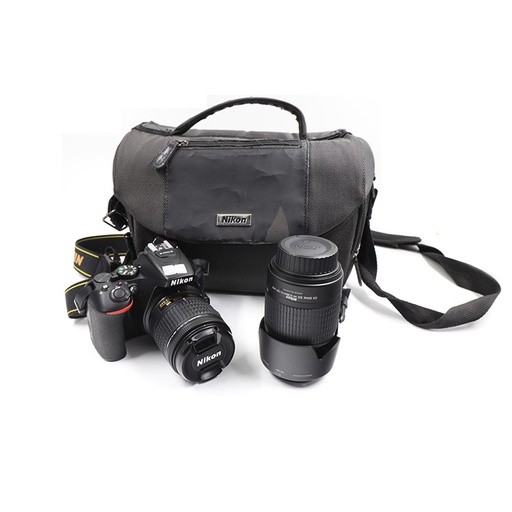 Nikon DSLR Camera D5600 AF-P 18-55mm Lens With Extra Nikon Lens  AF-S DX Zoom-Nikkor 55-200 mm F.4- +Pouch