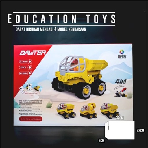 Dawter  4in 1  No.1002Y  25 PCs  3+ Ages , Site Transportation Series