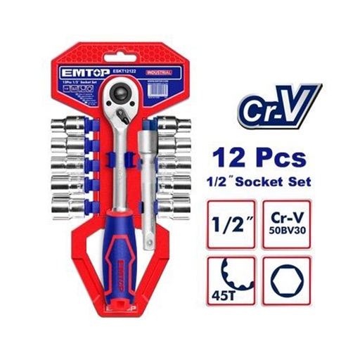 12 Piece 1/2" Socket Set – ESKT12122
