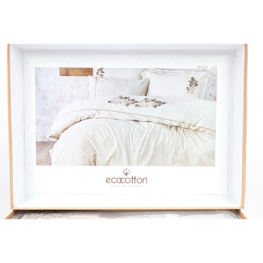 Ecocotton Back To Nature Masal Super King Double, Duvet Cover + Bed Sheet + Pillow Case 2 pc + Ox. Pillow Case 2pc **BEIJE**