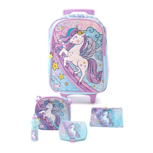SAMI studio School Set Unicorn Sky Blue & Purple