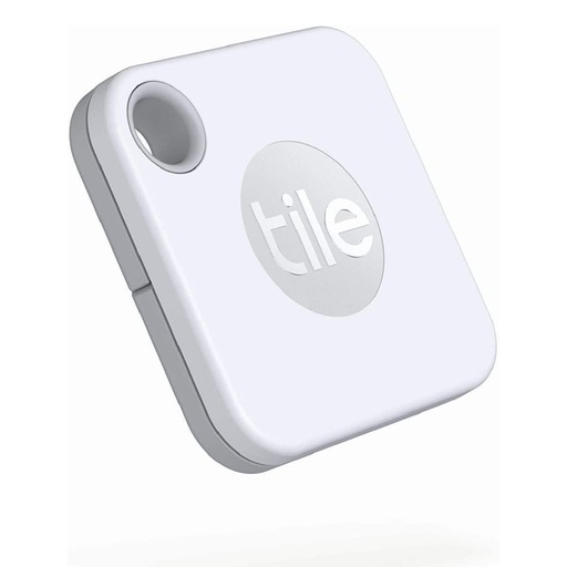 Tile Mate 1-Pack أبيض. متتبع بلوتوث ، مكتشف المفاتيح وموقع العناصر للمفاتيح والحقائب والمزيد ؛ نطاق يصل إلى 250 قدمًا. مقاوم للمياه. مكتشف الهاتف. متوافق مع iOS و Android.