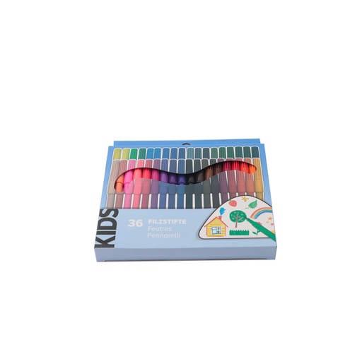 FURNIZONE 36 Colours Felt Tip Pens Set - Dual Brush Pen Set Brush Pens