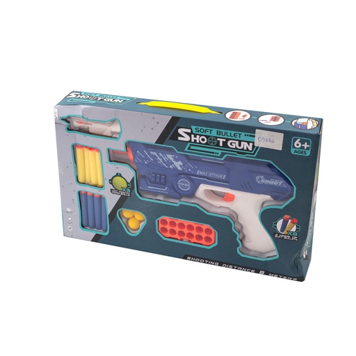 Space Machine Gun Blaster with Soft Cartridge and Balls