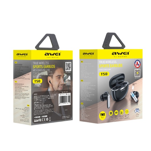 Awei T50 True Wireless Gaming Bluetooth Earbuds