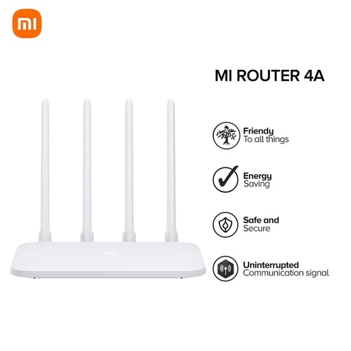Mi Router 4A, 4 Antennas For Wider Coverage, AC1200 Dual Band, Large 64 MB Memory For Stable Connection