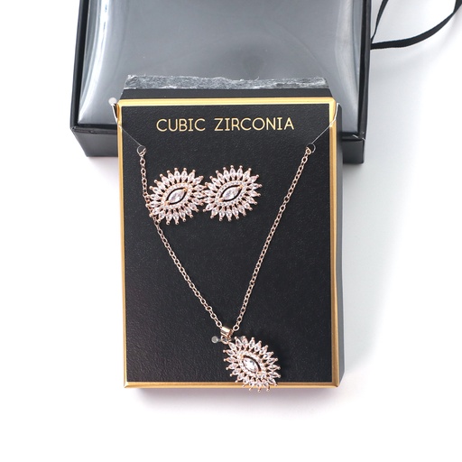 Embellished Pendant Necklace And Earrings Set