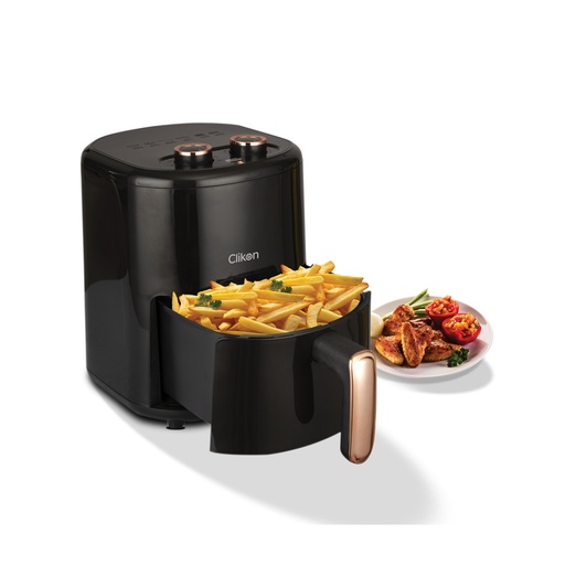 Clikon Airchef 4L Airfryer with Adjustable Temperature Control, Oil free Cooking,