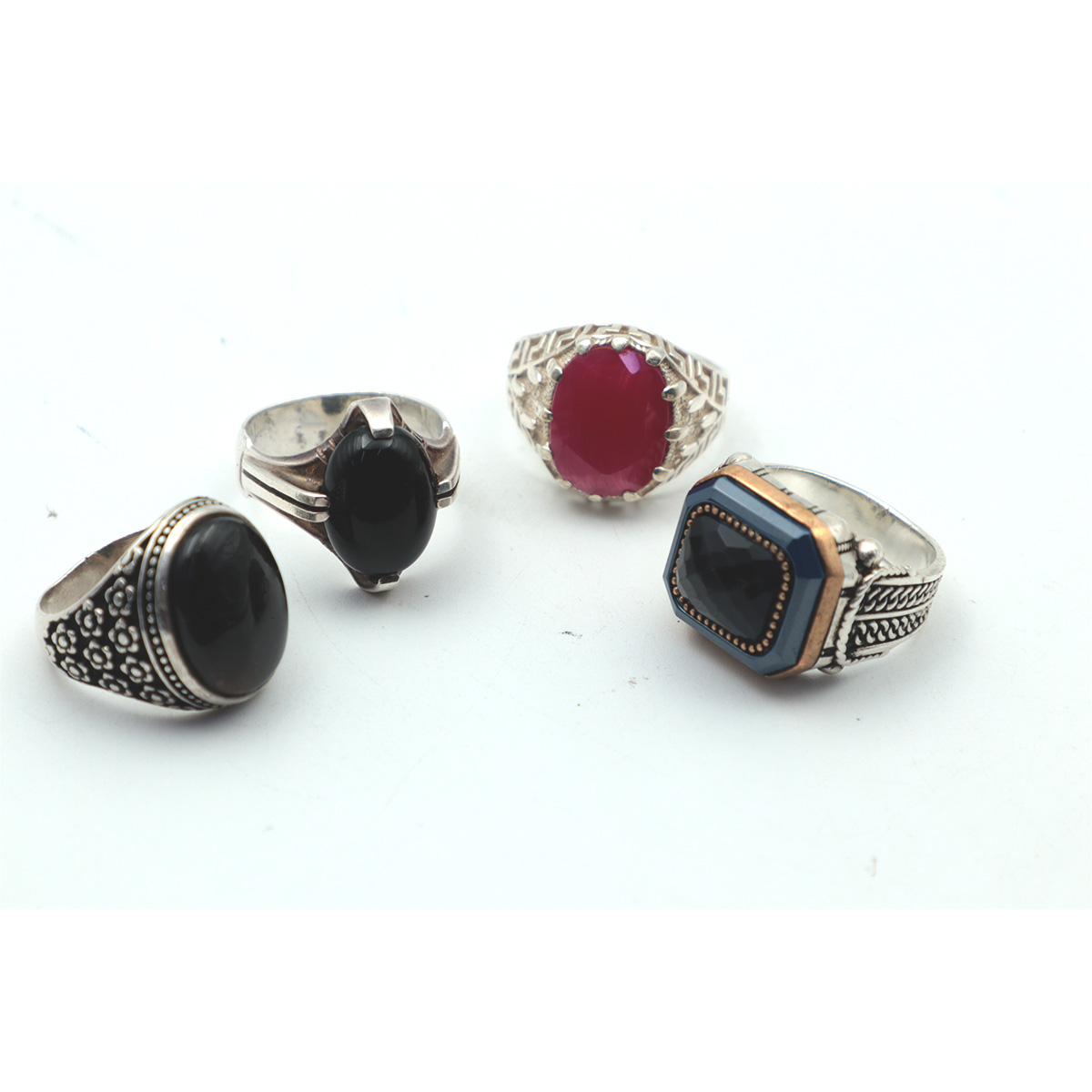Auction For Silver Ring Set 3, 4 Piece - Silver 1, 43-g