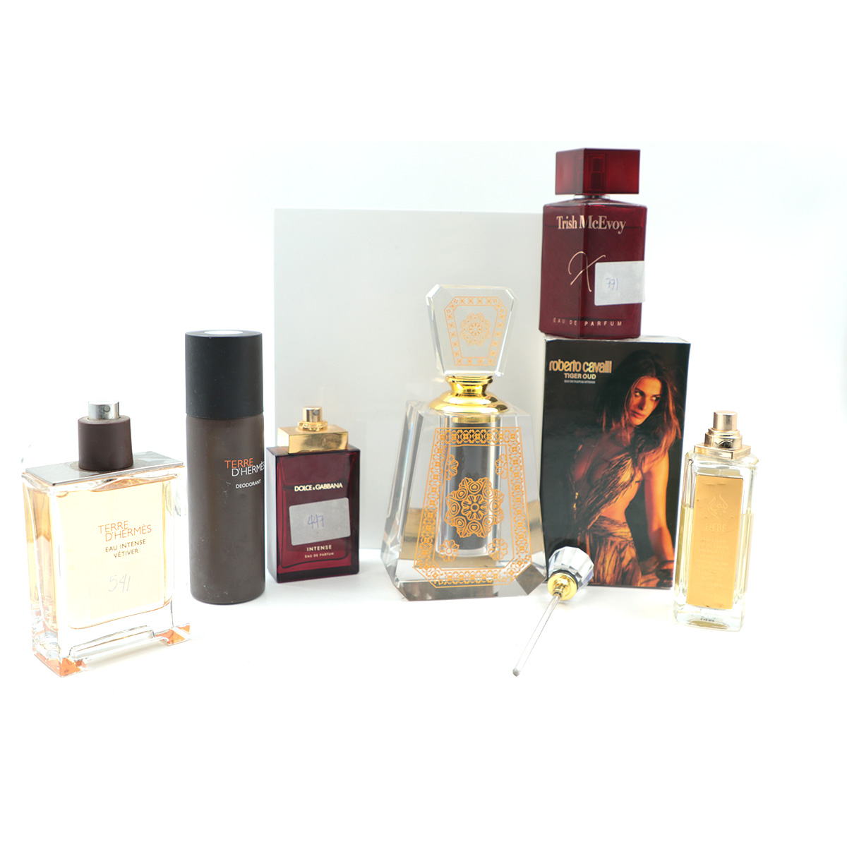 Auction For Luxury Used Expensive Perfume Mix 7 (8 Pieces) Hermes, Dolce & Gabanna, Roberto Cavalli ... Ex